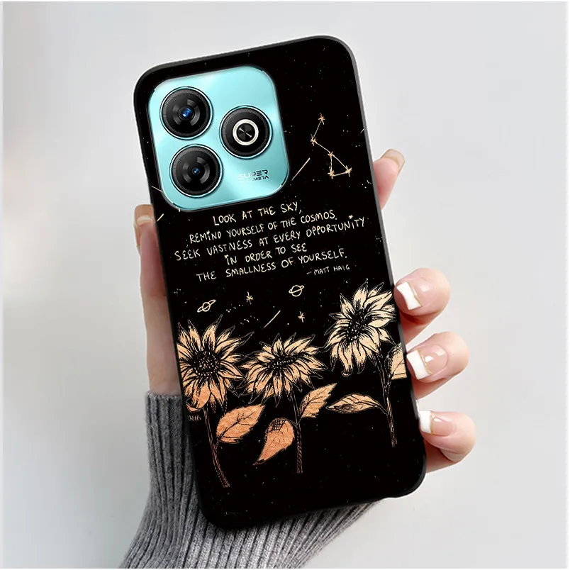 Aesthetic Cute Cat Black Shockproof Silicone Back Cover