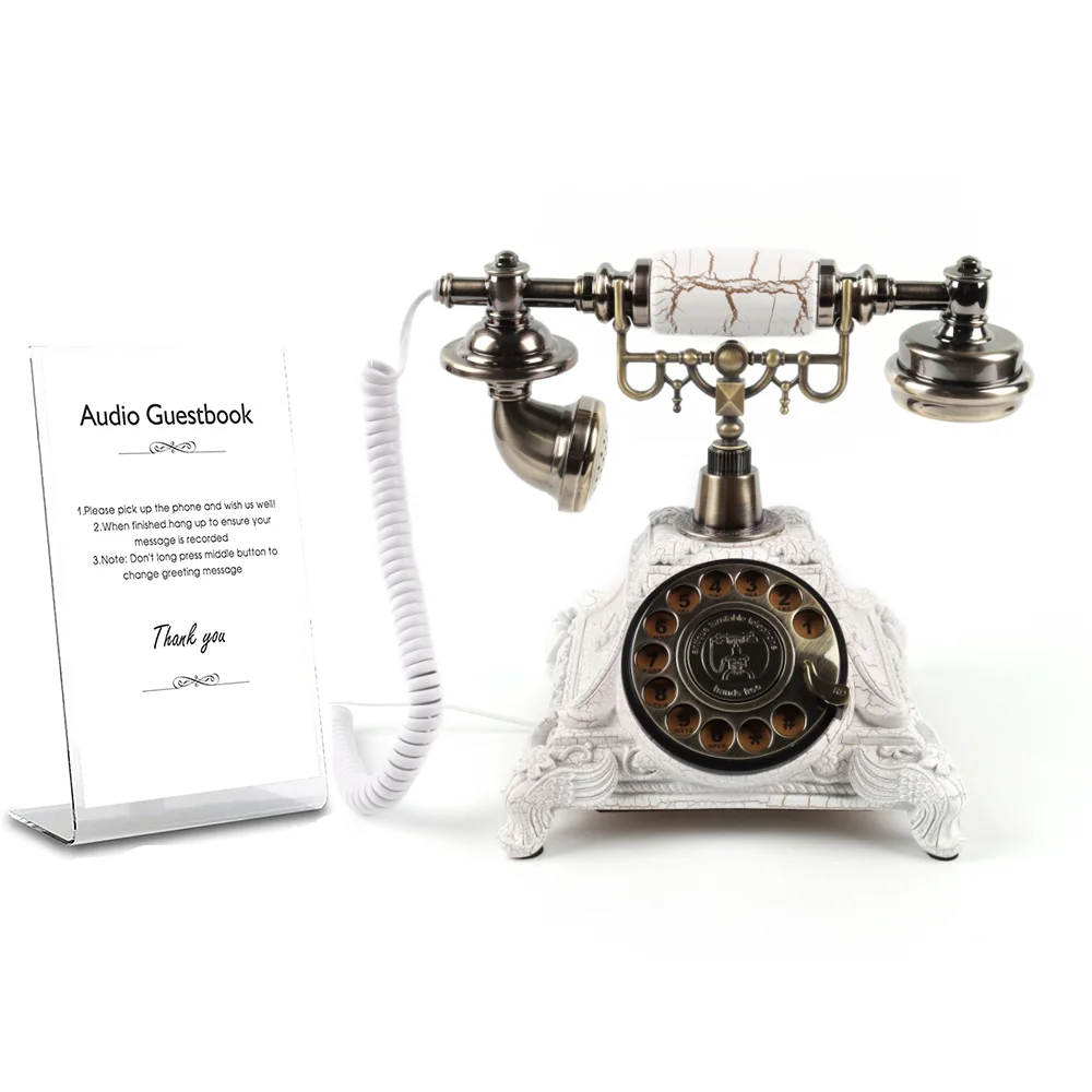 

Wedding360 Audio GuestBook Telephone for Wedding - Record Customized Audio Message with Guest Book Preserve Your Weddings