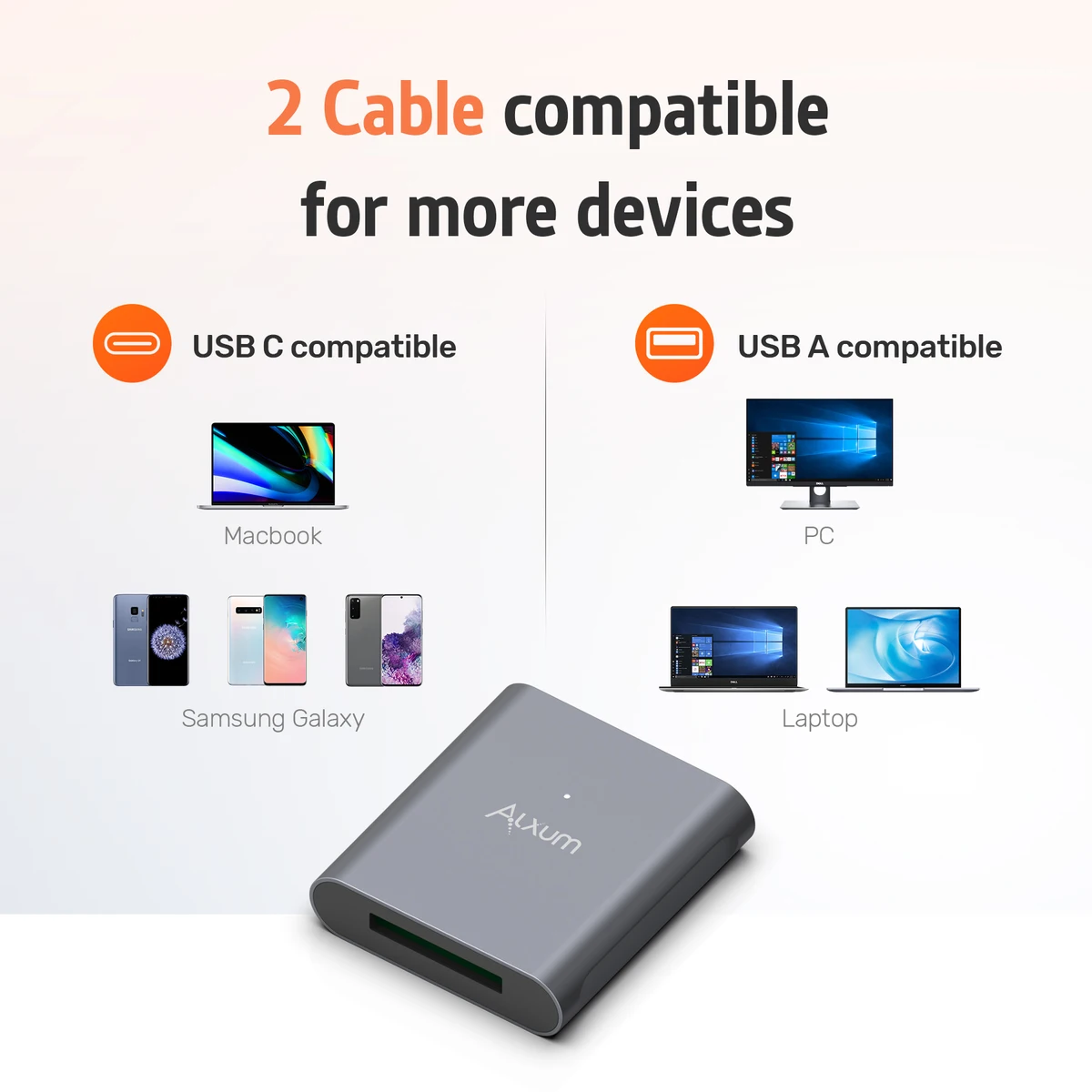 USB C Card Reader Type-c 10Gbps to CFexpress Type B Memory Card Adapter Aluminum Alloy Housing Cardreader for Windows Mac Linux — view 5