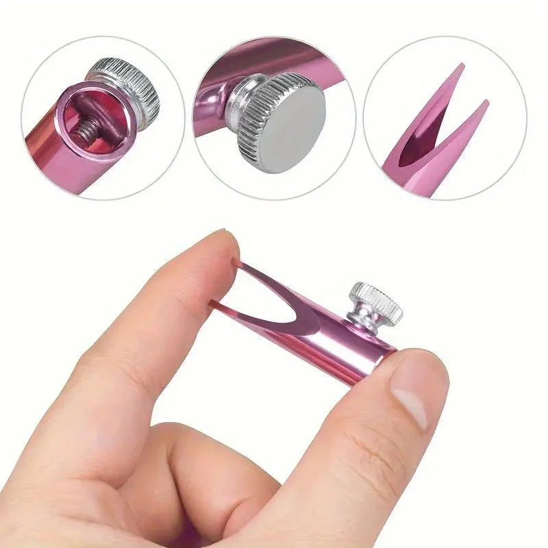 1pc Eyebrow Pencil Sharpener Cylindrical Metal U-shaped Eyebrow Pencil Sharpener With Double-sided Card Slot