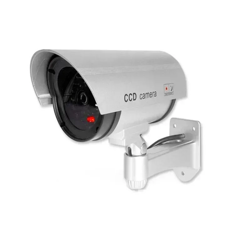 Fake Camera Outdoor Waterproof Security Bullet Dummy Camera Flashing Red LED Monitor Indoor Simulation CCTV Surveillance Surveillance Camera