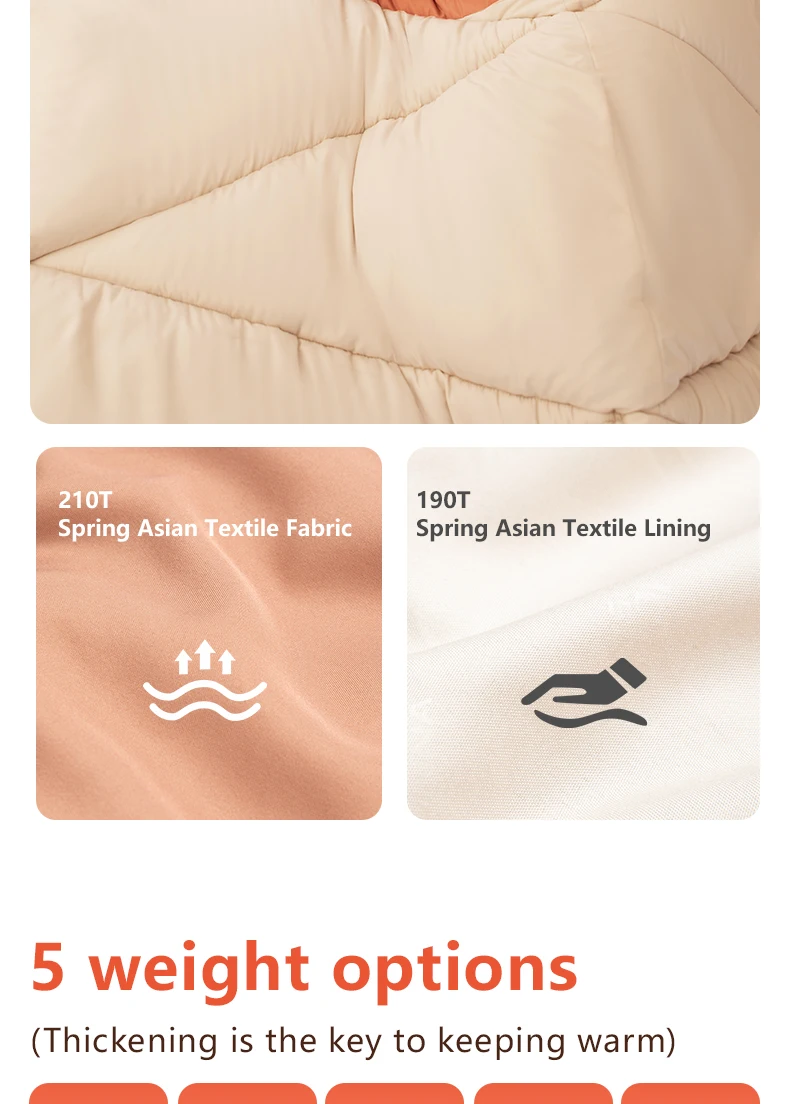 BISINNA Camping-Schlafsack, ultraleicht, für 4 Jahreszeiten, warmer Umschlag, Rucksackreisen, Baumwollschlafsack für Outdoor-Reisen, Wandern – Detail 4