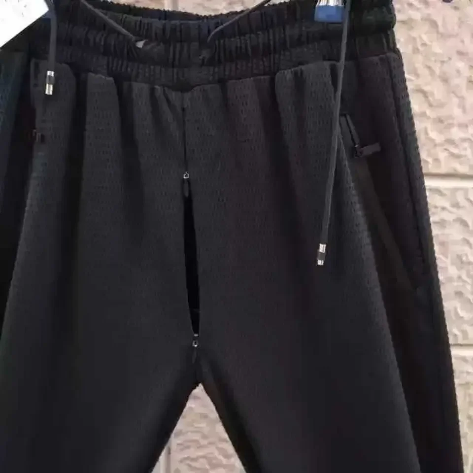 Summer Men's Open-Crotch Pants Thin Air Conditioning Pants Breathable Large Casual Elastic Slim Viscose Fiber casual pants
