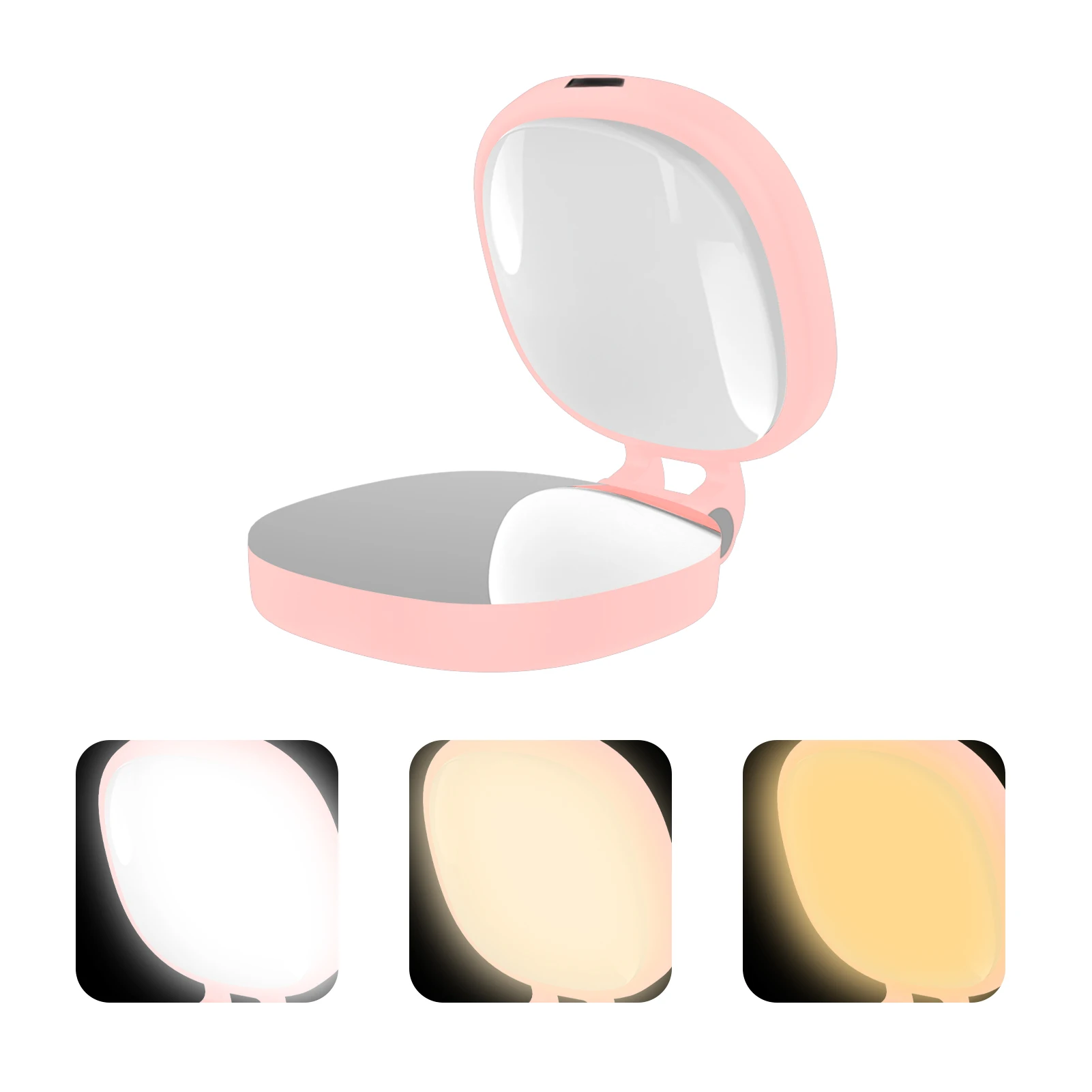 Portable Magnetic Selfie Light with Makeup Mirror and LED Fill Light