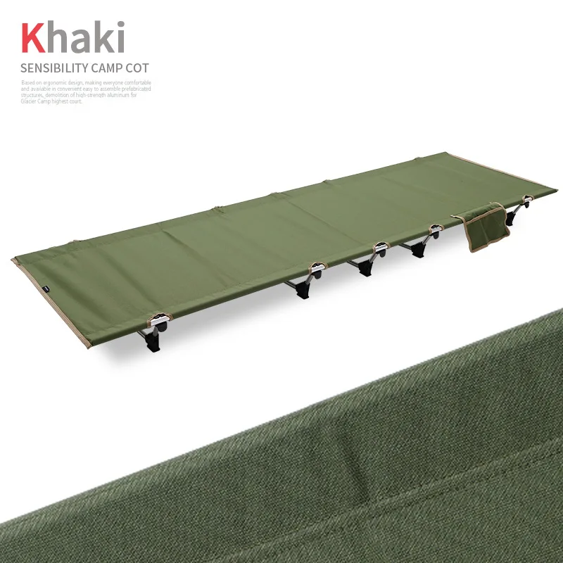 Portable Folding Bed Outdoor Lightweight Folding Bed Portable Camping Simple Camp Bed Escort Lunch Break Oxford Cloth Leisure