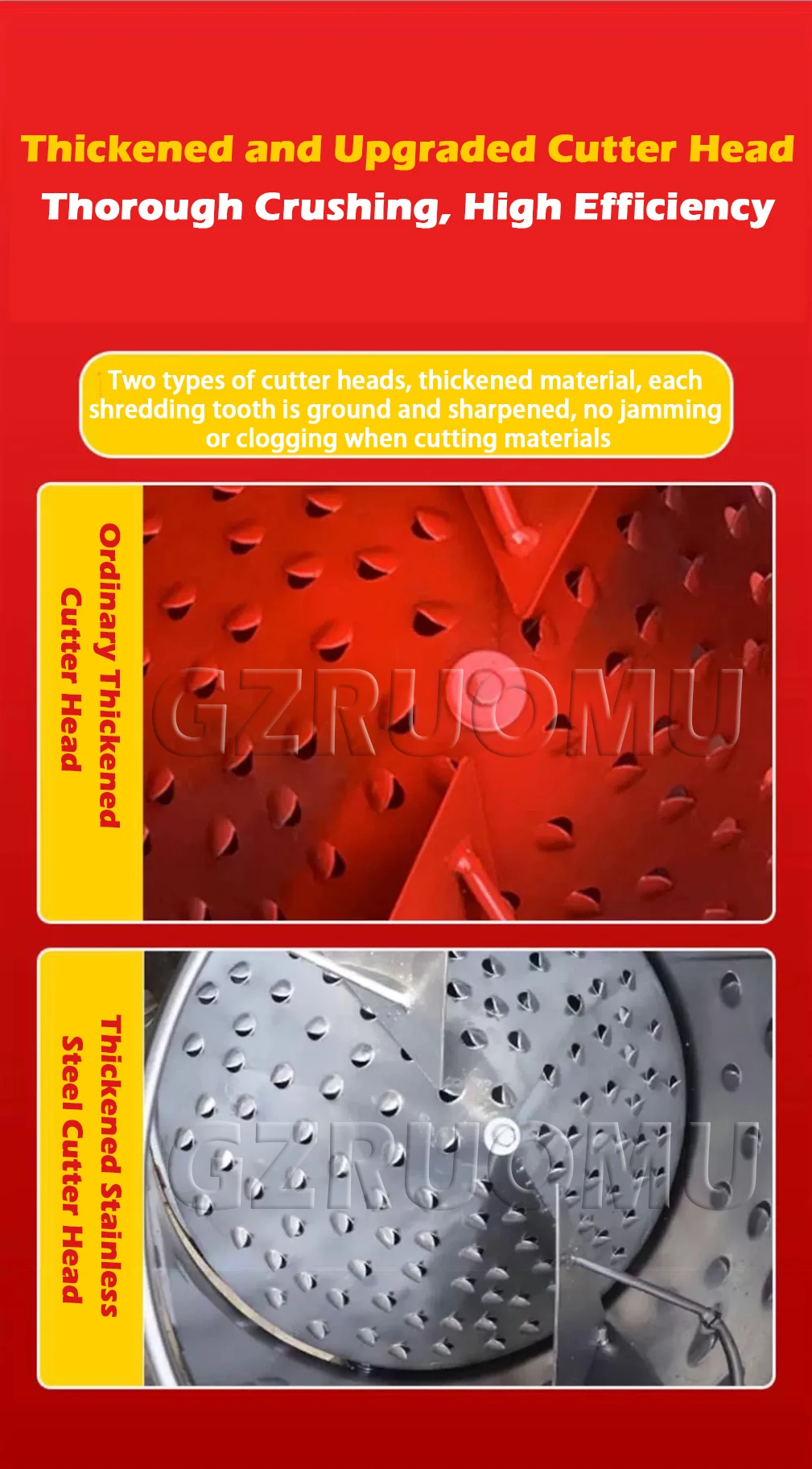 Electric Vegetable Cutter Chili Grinder 220V 2.2/3KW Stainless Steel Food Proces
