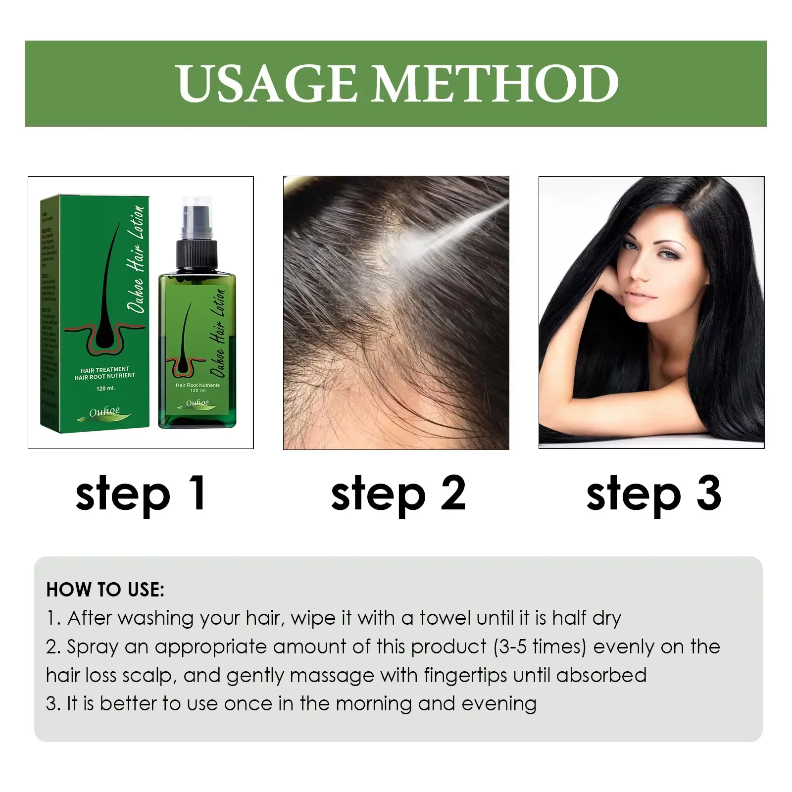 Spray per la ricrescita dei capelli per uomo, trattamento anticaduta e riparazione della radice dei capelli, siero per la crescita dei capelli, nuovo - immagine 6