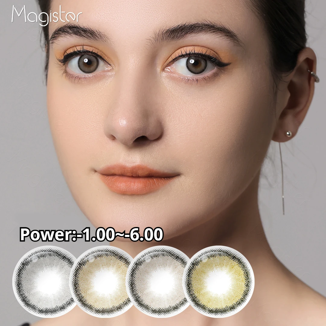 

Magister Colored Contact Lenses 1 Pair Yearly Natural Color Lens For Beauty Eyes Soft Contact Lenses Pupilentes With Degrees
