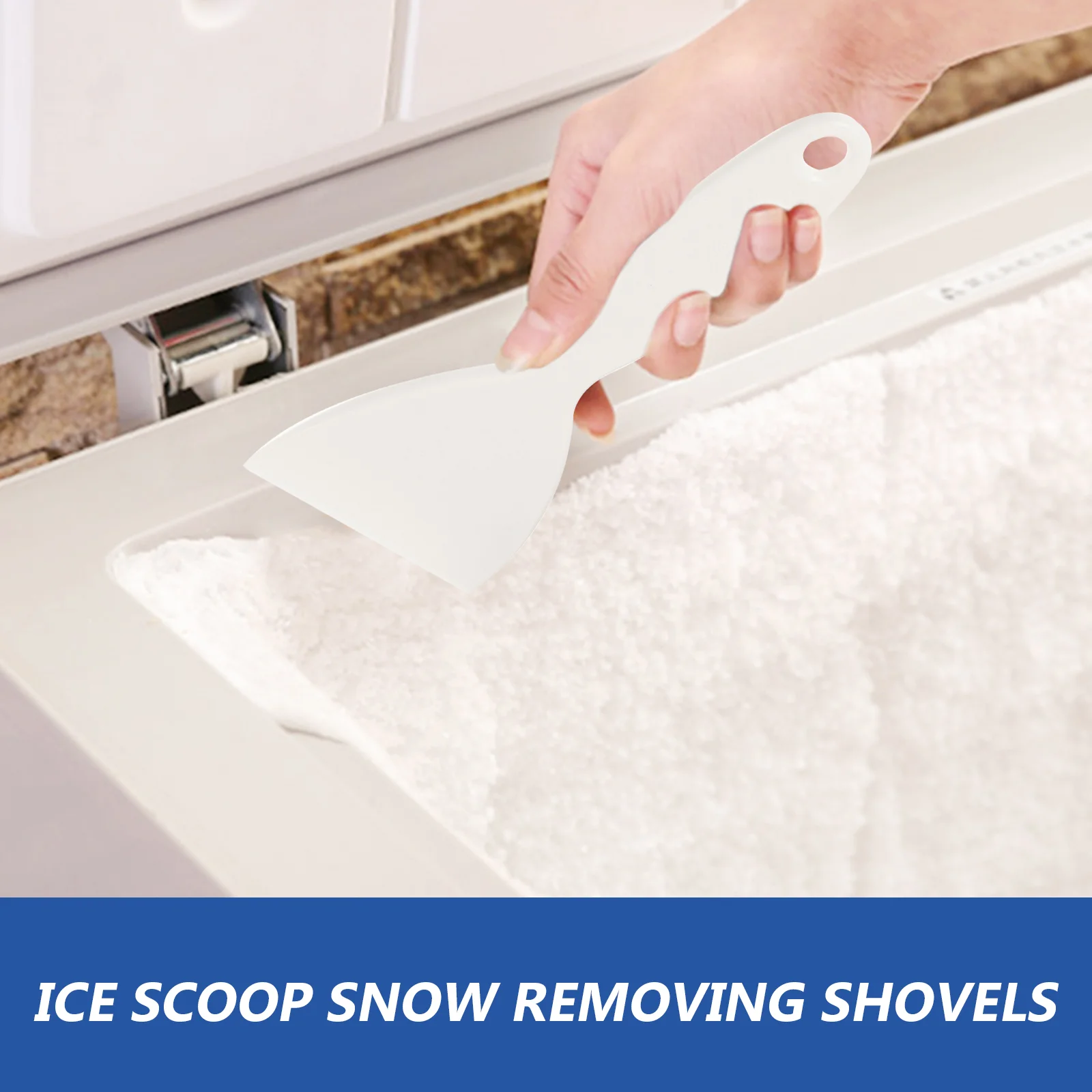 2 Pcs Ice Spoon Snow Blower Automotive Fridge Deicing Scraper Pp Removal snow ice scraper ice deicing tool