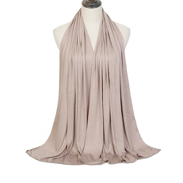 Écharpe Hijab en Jersey de coton Modal de qualité supérieure, châle musulman Long, Turban doux uni, bandeau pour femmes, bandeau africain 170x60cm