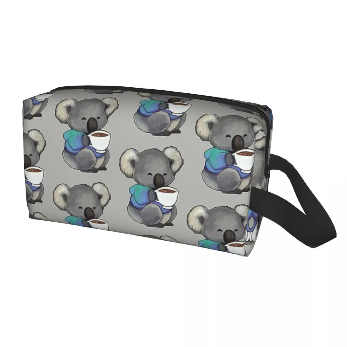 

Comfort Koala Coffee Tea Cosmetic Bag Women Fashion Large Capacity Animal Bear Makeup Case Beauty Storage Toiletry Bags