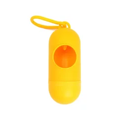 Pet Waste Bag Dispenser - Convenient and Practical Dog Poop Holder (Yellow)