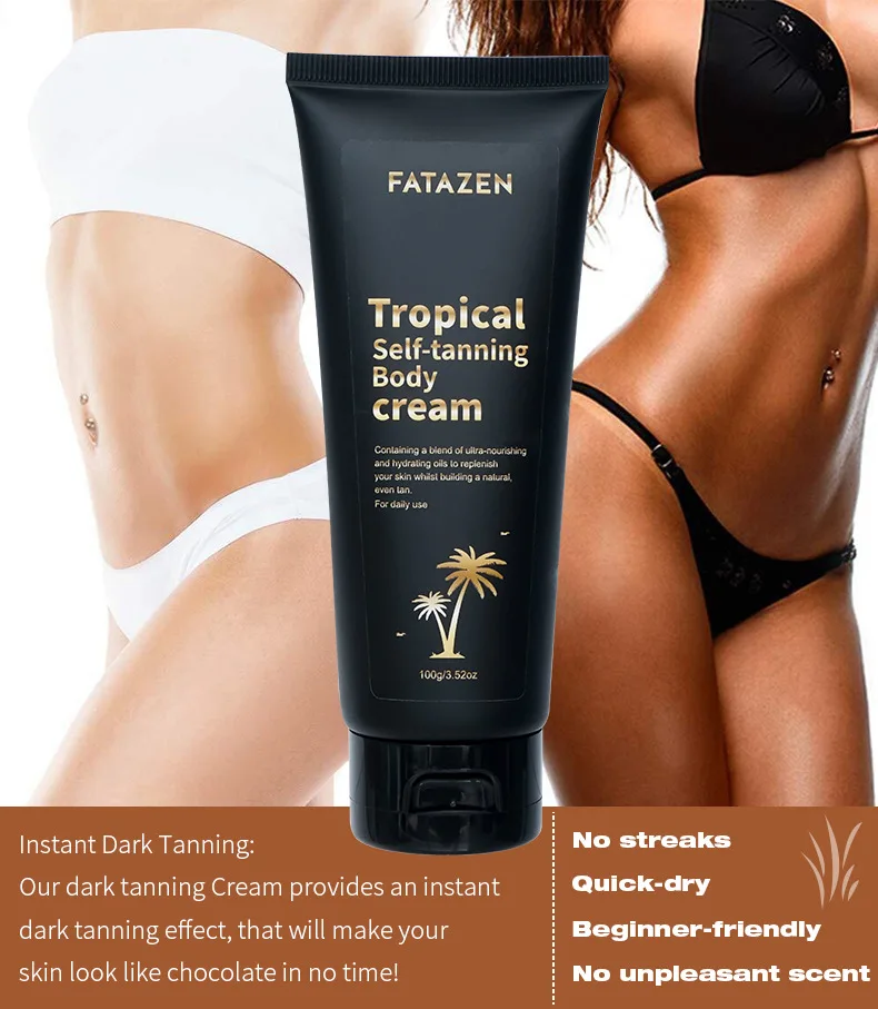100g Natural 3 Hour Instant Dark Tanning Lotion Tanning Oil Skin Care Self Dark Brown