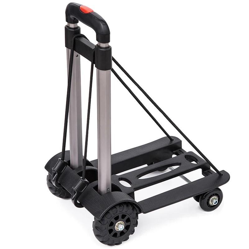 40kg Heavy Duty Foldable Hand Sack Wheel 접이식카트 Trolley Folding Truck Barrow Cart Travel Luggage Shopping Cart Portable 카트 Car