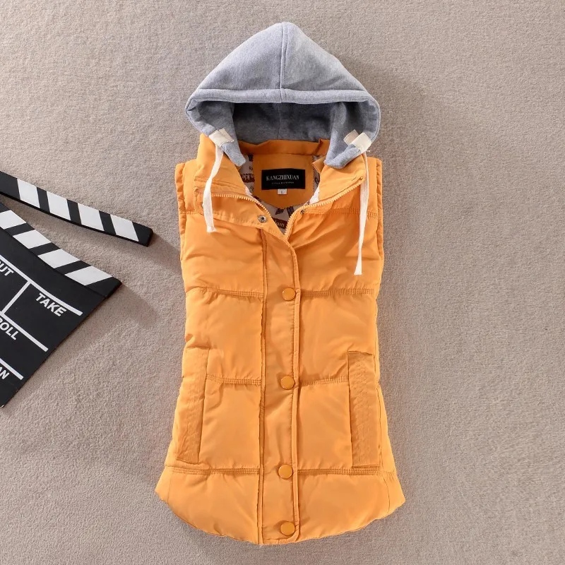plus Size 6XL Women's Hooded down Vest Warm Autumn Winter Thick
