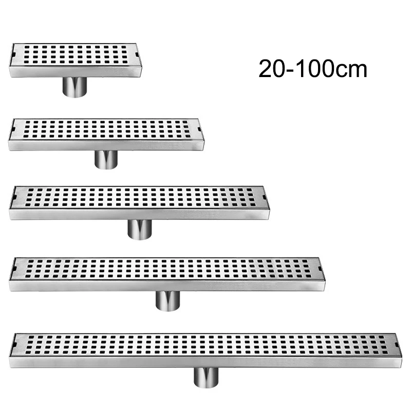 

Bathroom Floor Drains 304 Stainless Steel Drain Long Floor Drain Large Displacement Thickened Bathroom Accessories