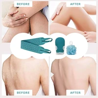 Ensemble d'épurateur corporel exfoliant – comprend un épurateur de dos, un gant de bain et une éponge de bain de douche Loofah 3