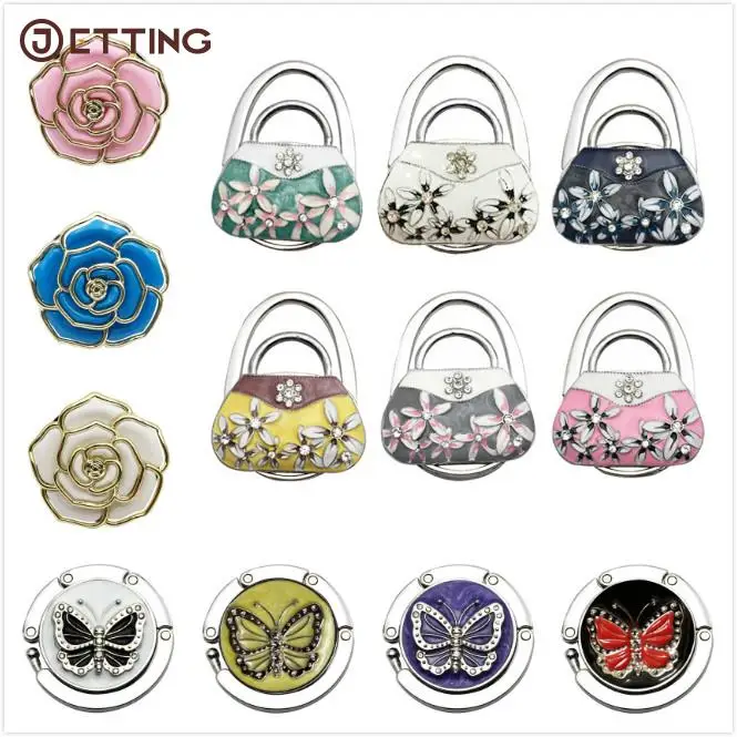 1 x Round Folding Bag/Handbag/Purse Hook Hanger Holder---Plum blossom Pattern 