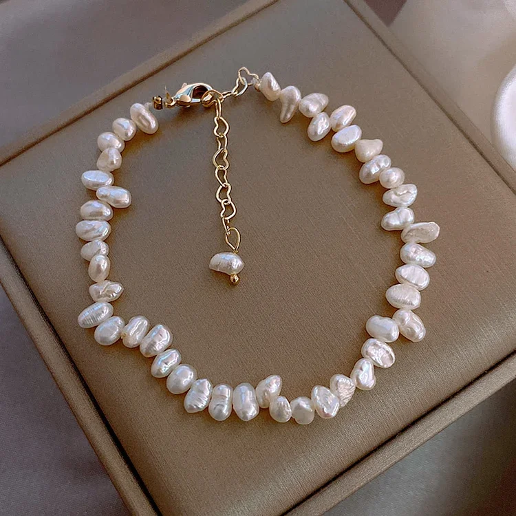 Korea Fashion Jewelry Simple Natural Freshwater Pearl Bracelet Women's Daily Wild Bracelet bracelet jewelry