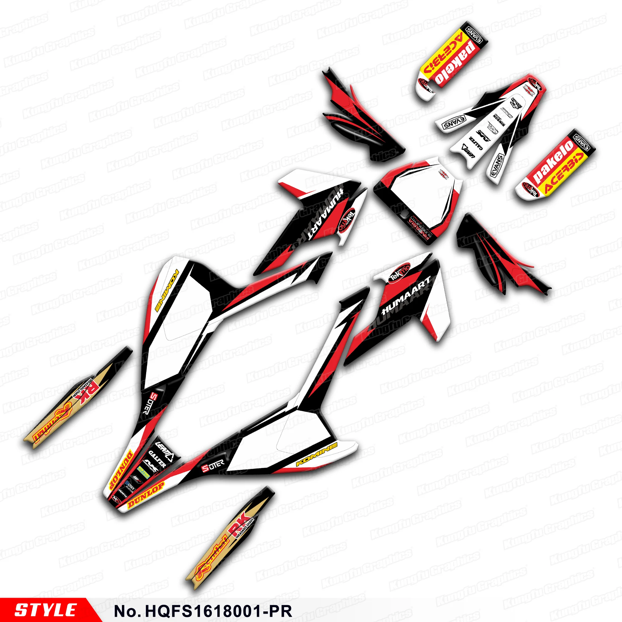 

Глянцевый ламинат Racing Graphics для Husqvarna FS450 TE150 TE250 TE300 FE 250 350 450 501-2016, HQFS1618001-PR