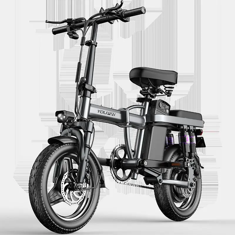 Adults Electric Bike Bicycle 48V 14 Inch Wheel Off-Road Tire Folding Electric E Bikes Mountain Ebike for Cycling