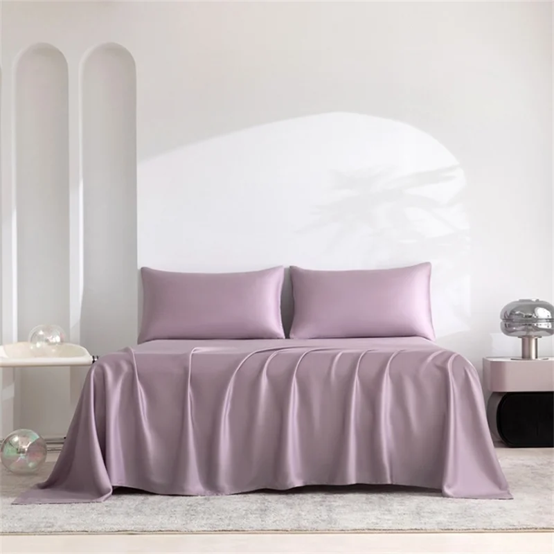 Home 100% Bamboo Flat Sheet 1Pc Luxury Soft Bed Sheet Cover Single Double King Queen Size Bed Sheets Silky (Pillowcase Need Buy) 6