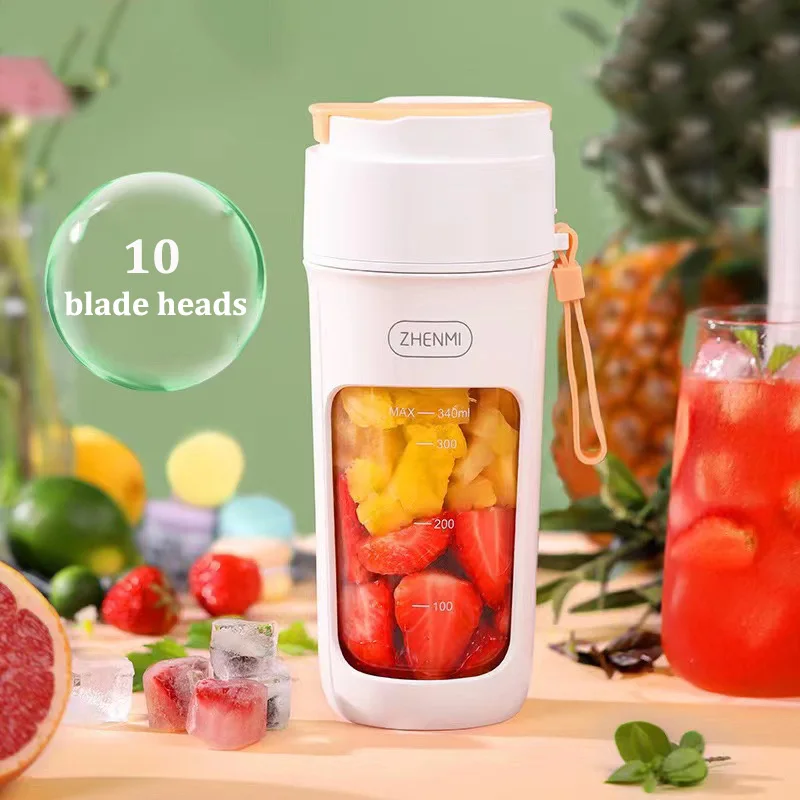 Juicer Small Portable Household Multifunctional Juicer Home Appliances Kitchen Slicer Wireless Blender Mini Stirring Juicer Cup glass honeycomb tank kitchen tools honey storage container creative honey pot transparent honey jar with glass stirring for home