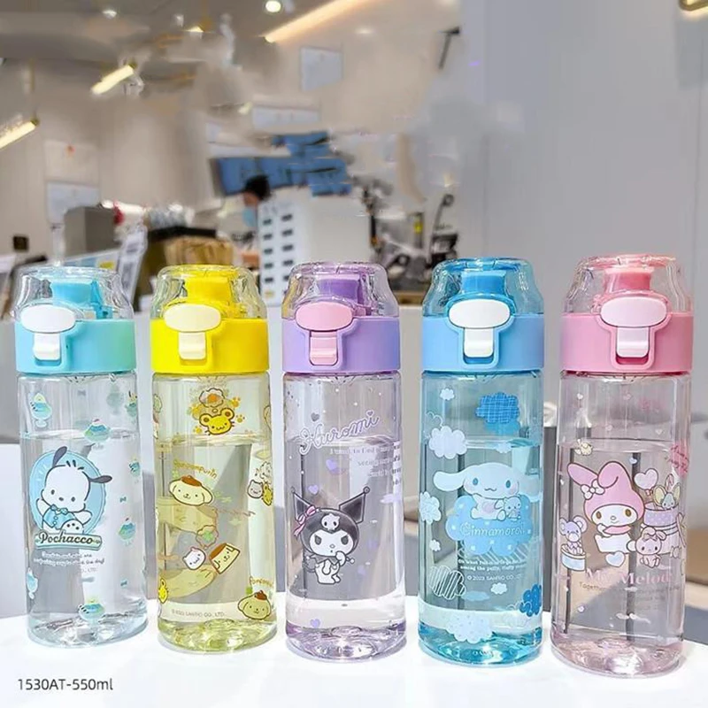 

Sanrio Kawaii Kuromi My Melody Cinnamoroll почтовые кружки Симпатичные Мультяшные Аниме пластиковые чашки портативная бутылка для воды подарок на день рождения