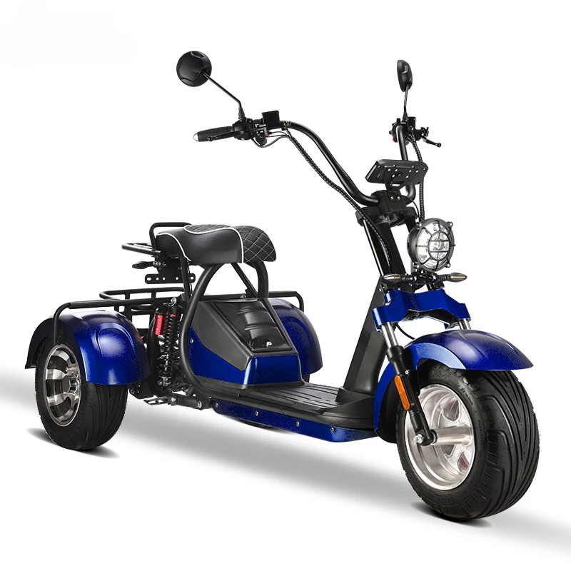 Electric Scooter Battery Optional Motorcycle Tricycle Three Wheel EEC factory direct sales new battery powered three wheel electric cargo tricycles custom