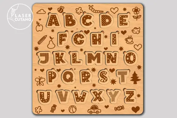 Set of 8 Puzzle Laser Cut File SVG DXF Kids laser S VG design & DIY Craft Kits for Cuuting Engraving woodworking boring machine