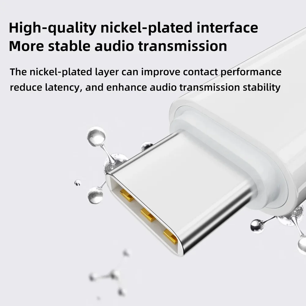 OLAF 타입 C - IOS 헤드폰 오디오 어댑터, 아이폰 16 15 아이패드 삼성용 USB C(남성) - IOS(여성) 커넥터