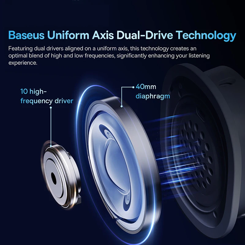 Baseus GH02 سماعات الألعاب اللاسلكية مع ميكروفون س...