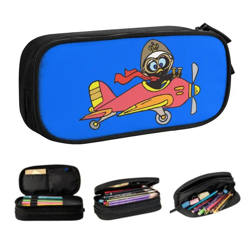 

Calimero Pilot Manga Cartoon Pencil Cases for Girls Boys Large Storage Comic Anime Pen Bag Box Stationery