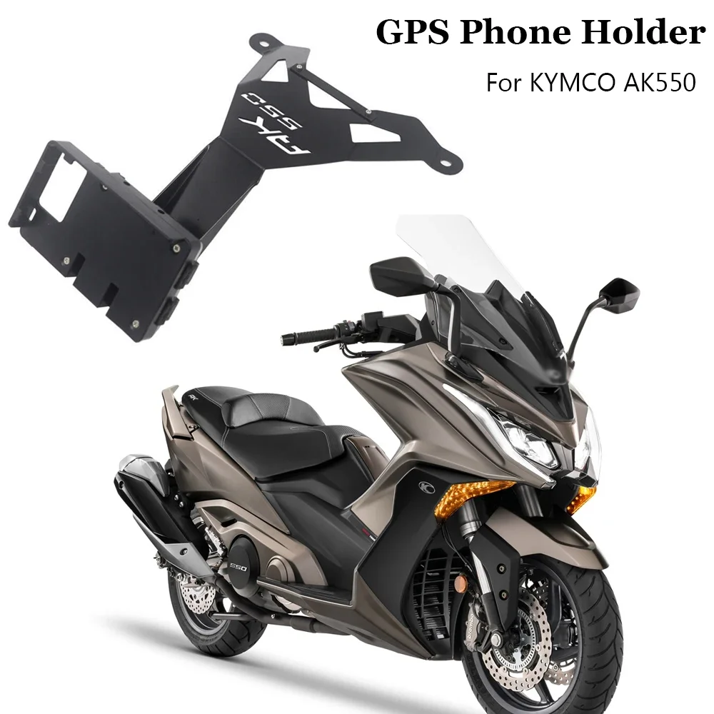 

Mobile Phone Navigation Bracket GPS Holder USB Charging Black Motorcycle Accessories Front Mid For KYMCO AK550 ak550 AK 550