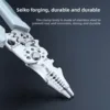8.5 Inch Multi Functional Industrial Wire Stripper Cutter Crimper Heavy Duty Stainless Steel Electrical Pliers Ergonomic Grip 4