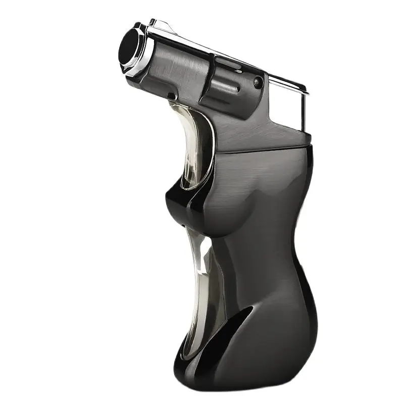 Cigar Spray Gun Lighter Metal Electronic Straight Punsh High Temperature Ignition Gun BBQ Kitchen Gadget Jewelry Welding Lighter