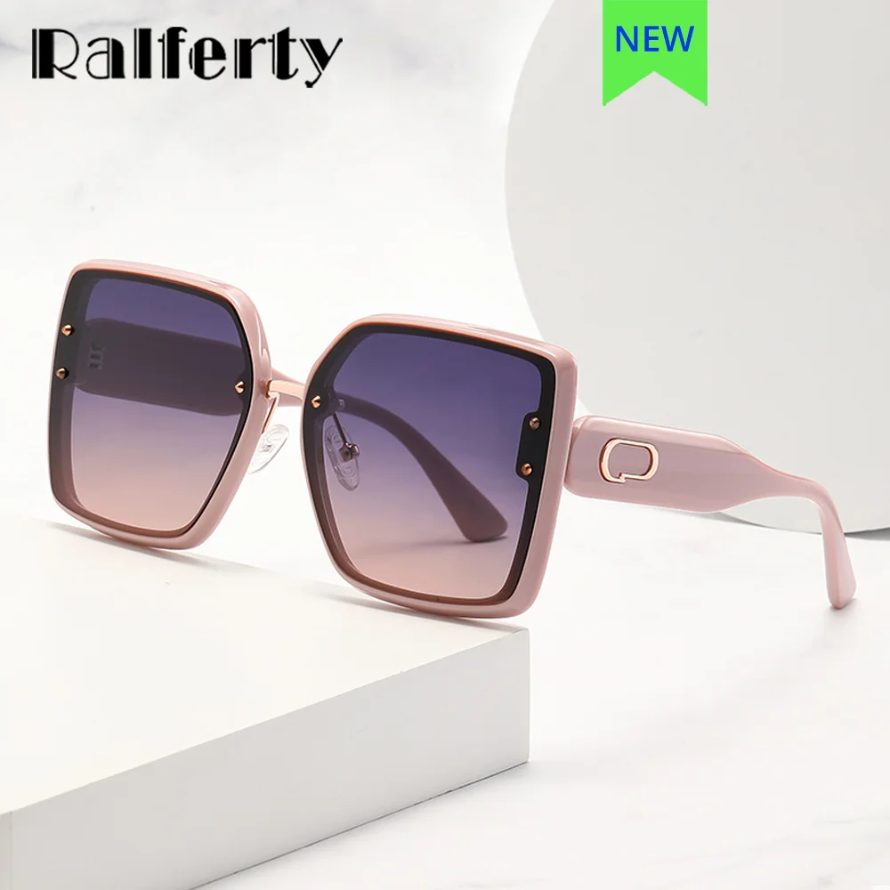 

Ralferty 2024 New Oversized Sunglasses Women Brand Design Square Black UV Polarized Sun Glasses Female TR Shades Ladies Outdoor