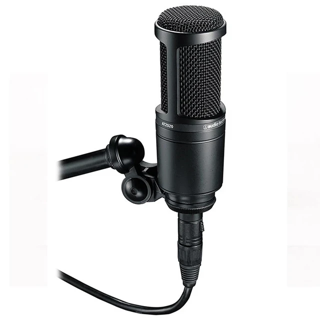 100% Original Audio Technica AT2020 Wired Cardioid Condenser Microphone Studio Microphone Musical Instruments Professional 5