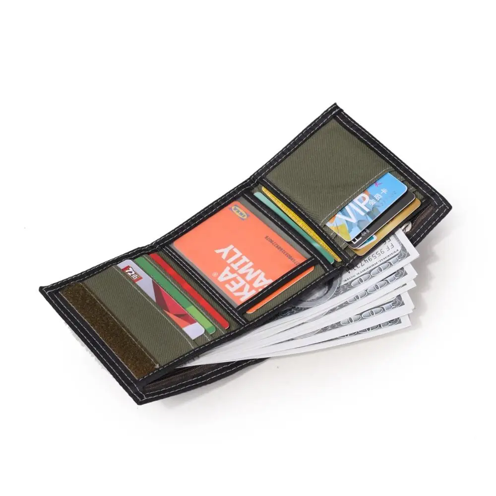 Compact Canvas Trifold Wallet - Versatile Men's Card & Cash Holder