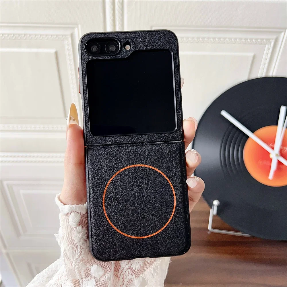 MagSafe Magnetic Shockproof Hard PU Leather Phone Case - Premium Protective Cover