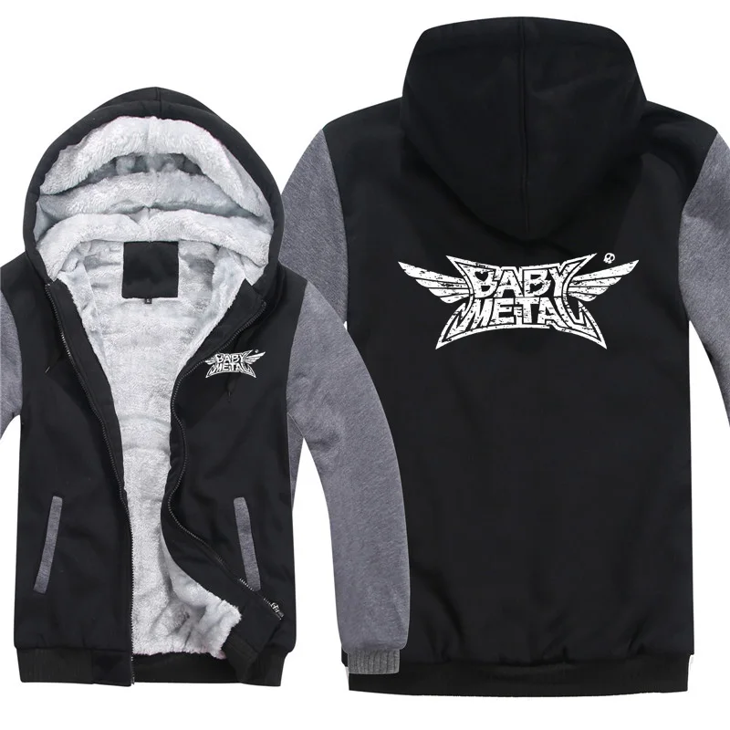 Winter Babymetal Hoodies Zipper Thick Unisex Babymetal Band