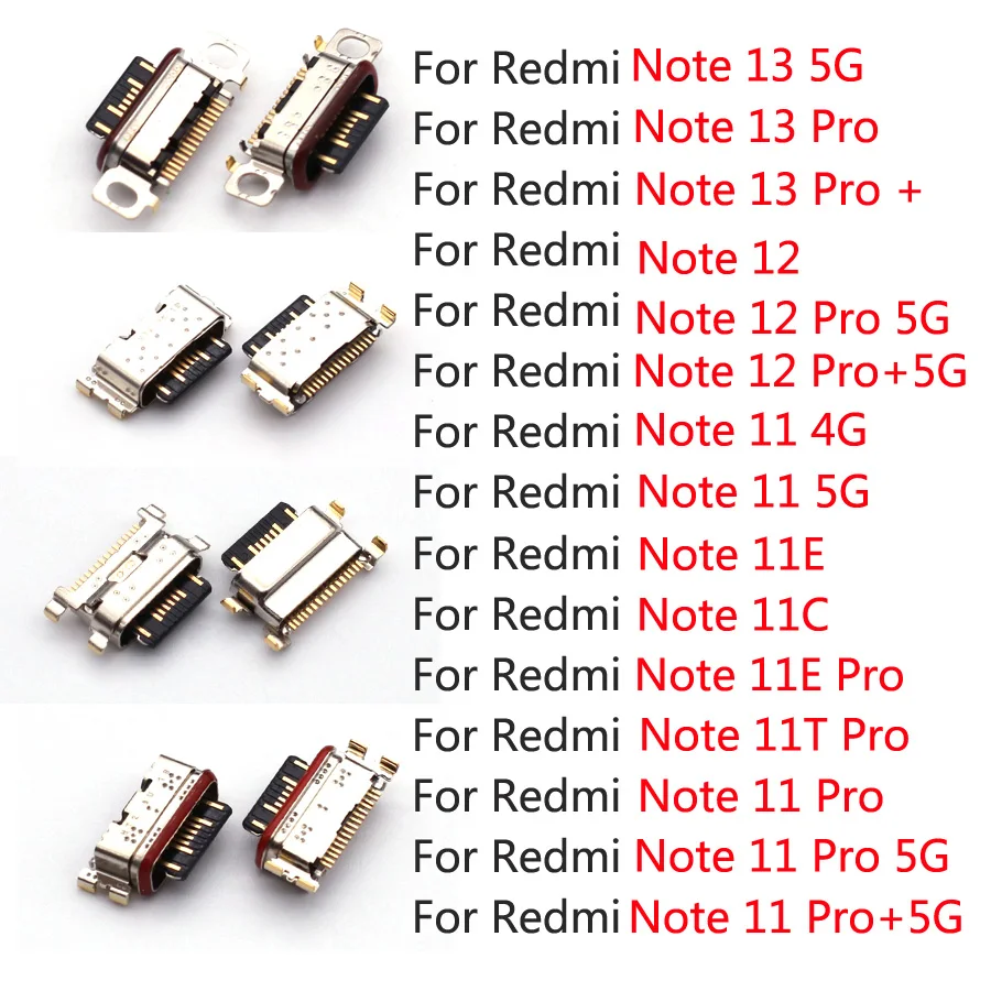 Set of 10 USB Type-C Charging Port Connectors