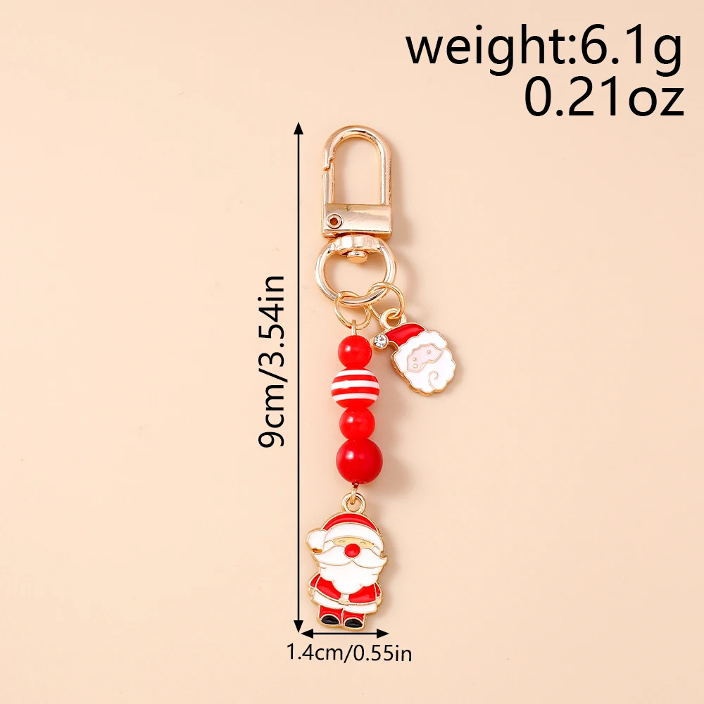 Aihua Frohes Neues Jahr Weihnachtsbaum Hirsch Weihnachtsmann Schneemann Schlüsselanhänger für Frauen Mädchen DIY Schlüsselringe Schmuck Geschenke – Detail 16