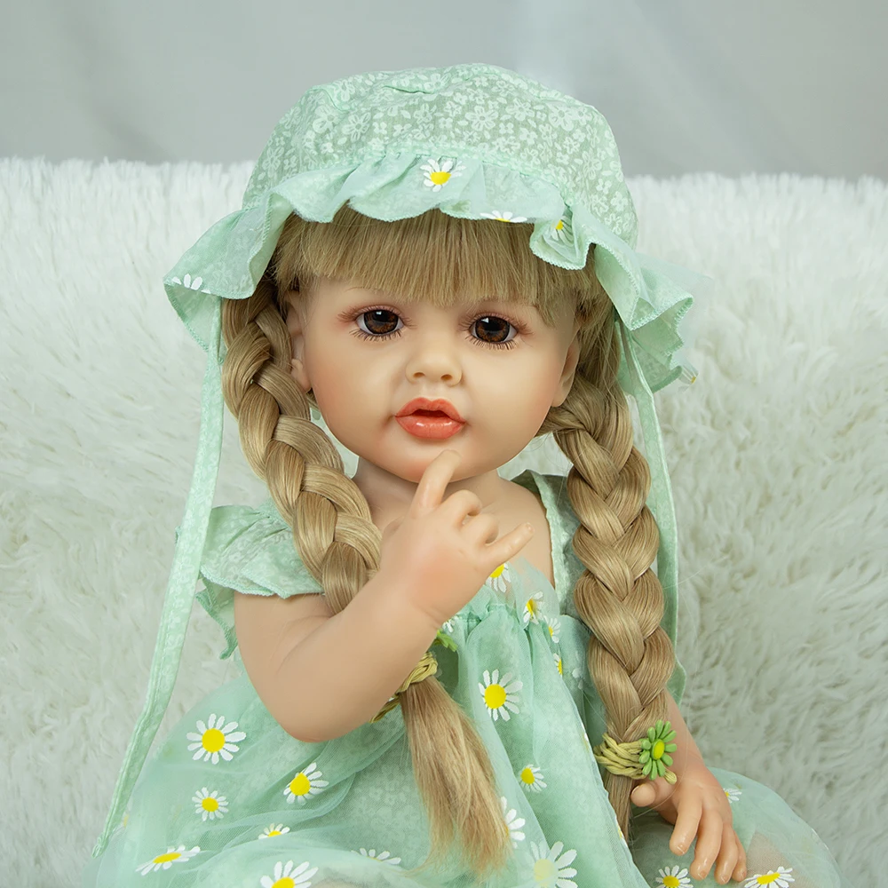 

New Arrive 22 Inch Reborn Baby Doll Princess Dress Reborn Baby Girl For Children's Toy Birthday and Children's Day Gift