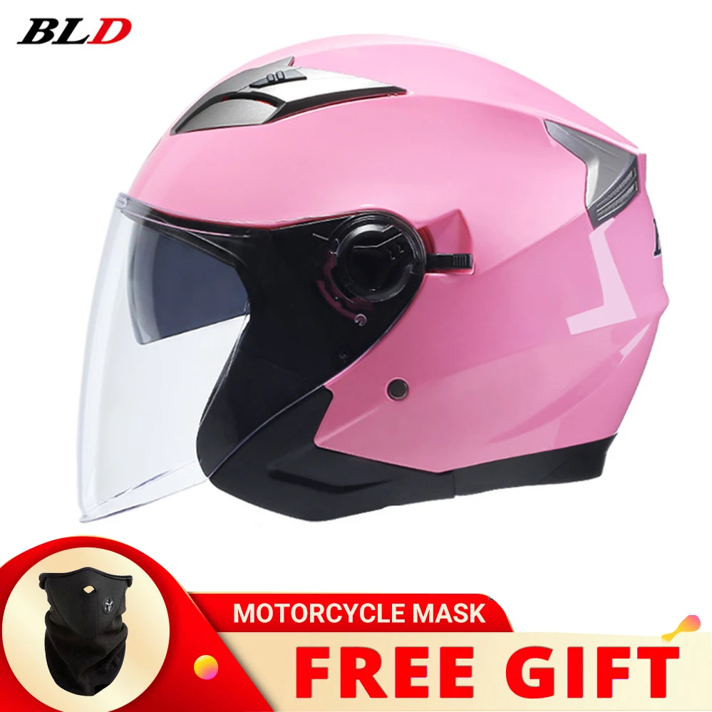 

Motorcycle Helmets Retro Cafe Racer Full Face Casque Motorbike Riding Helmet ABS Casco Moto Capacetes DOT ECE Approved Dual Lens