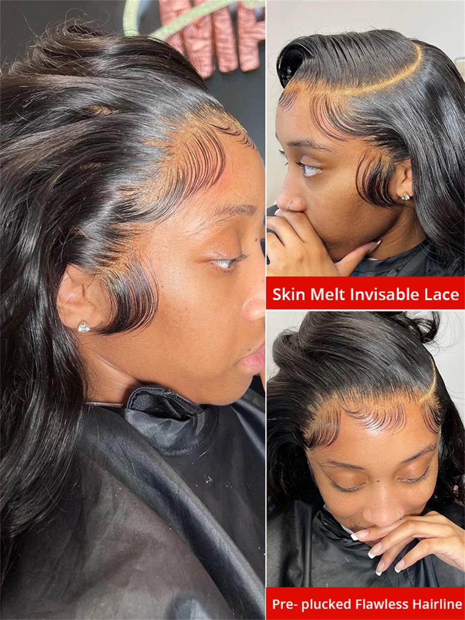 30 Inch 13x6 Body Wave Lace Front Wigs Human Hair Pre Plucked 13x4 HD Lace Front Wigs Human Hair Body Wave Glueless Frontal Wigs