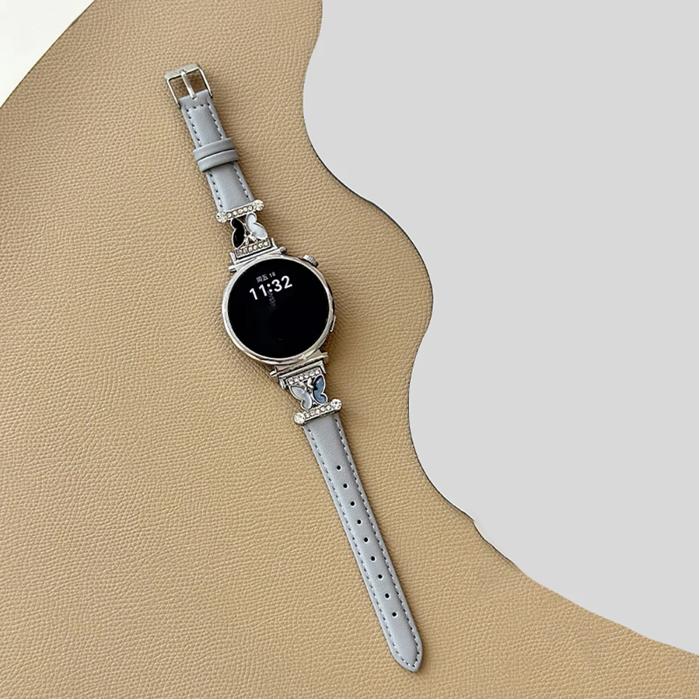 Korean Cute Colored Butterfly Leather Watch Strap – Stylish Girl Wrist Bracelet
