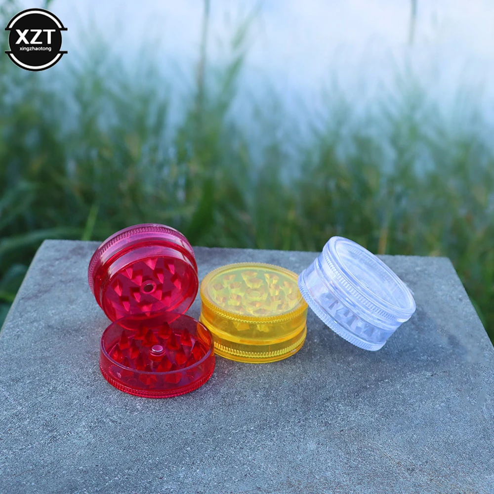 Round Shape Plastic Tobacco Grinder Leaf Herbal Herb Smoke Spice Mill Crusher Hand Muller 3 Layer 40mm Smoking Accessories herb grinder,herb spice grinder