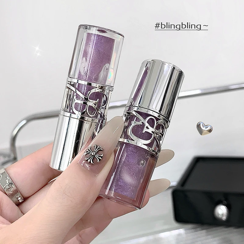 Gege Bear Glittering Mirror Lip Glaze Watery Shimmering Light Lip Gloss Makeup 8 Colors Hydrating Moisturizing Long Lasting