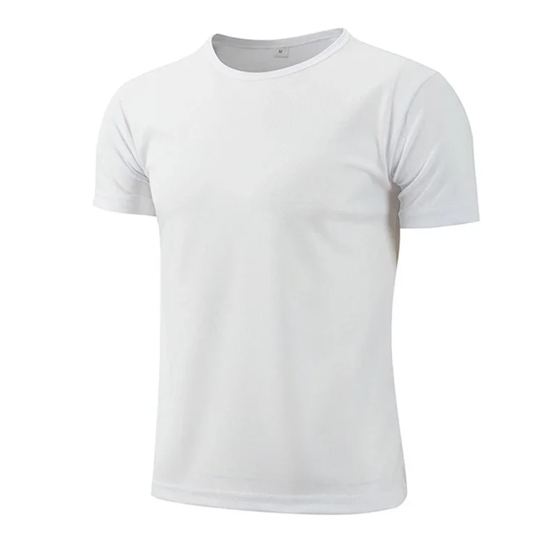 T-shirt sportiva da uomo Estate Esercizio quotidiano Allenamento Top a maniche corte Maschile Palestra Fitness Corsa Atletica T-shirt ad asciugatura rapida 8 colori - immagine 3